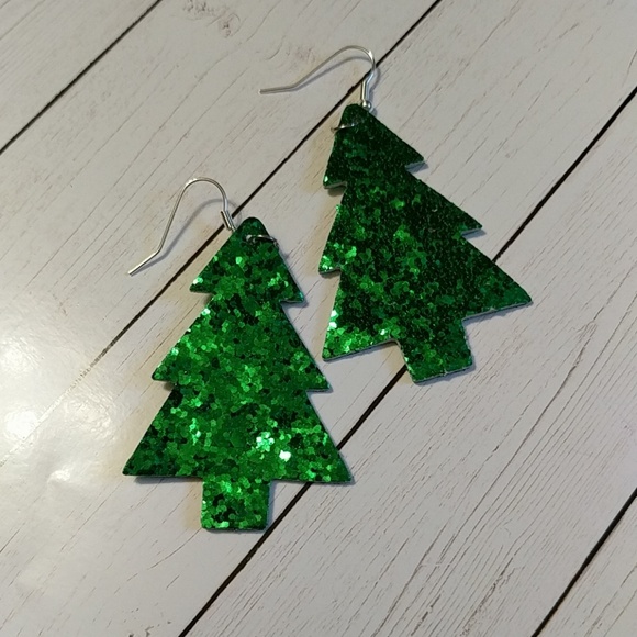 Christmas tree earrings - Picture 2 of 3
